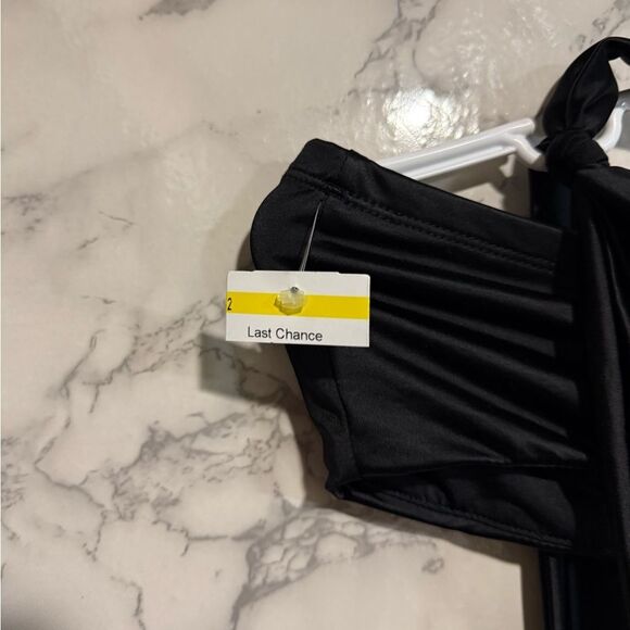 NEW Good American Side Tie Cuout One-Piece Swimsuit in Black Size 3 = L - Picture 7 of 10